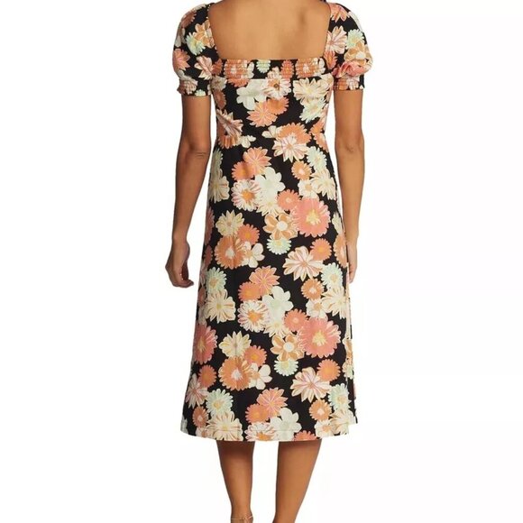 NEW- Roxy Juniors' Summertime Feeling Puff-Sleeve Dress MSRP $60 - Picture 4 of 9